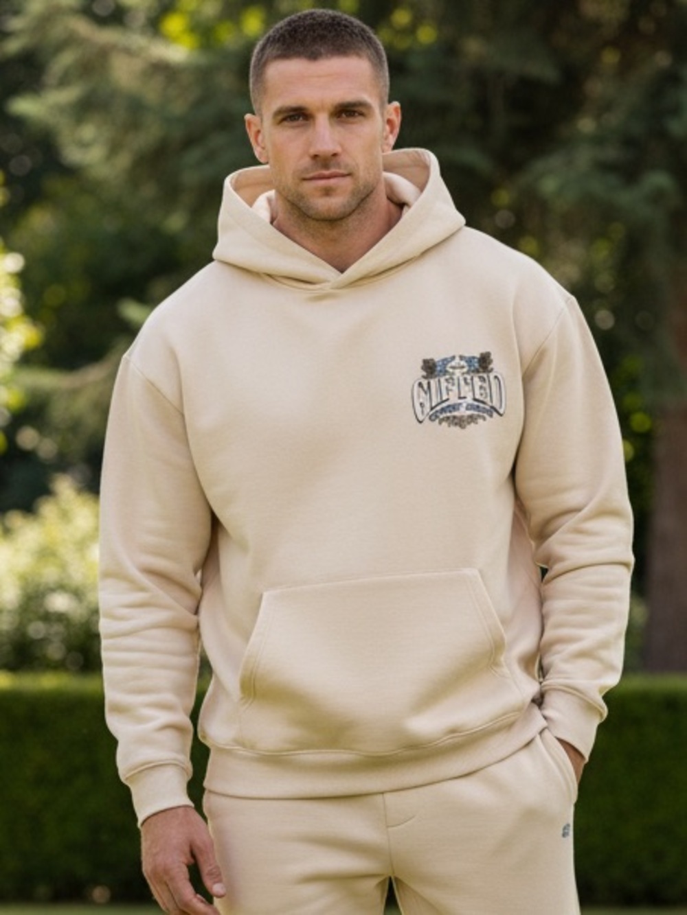 NWT GFTD LA Unisex Cream/Bone Men's Gifted Mystery School Graphic Hoodie - S